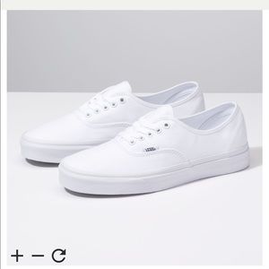 vans authentic skate shoe - all white
